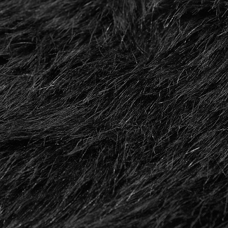 Royal Alliance Warlord Punk Mottled Textures Thick Long Coat With Removable Faux Fur Collar - Image 5