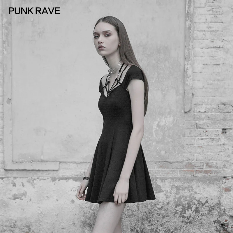 Sexy Front Cross V Collar Backless Tight Strap Dress