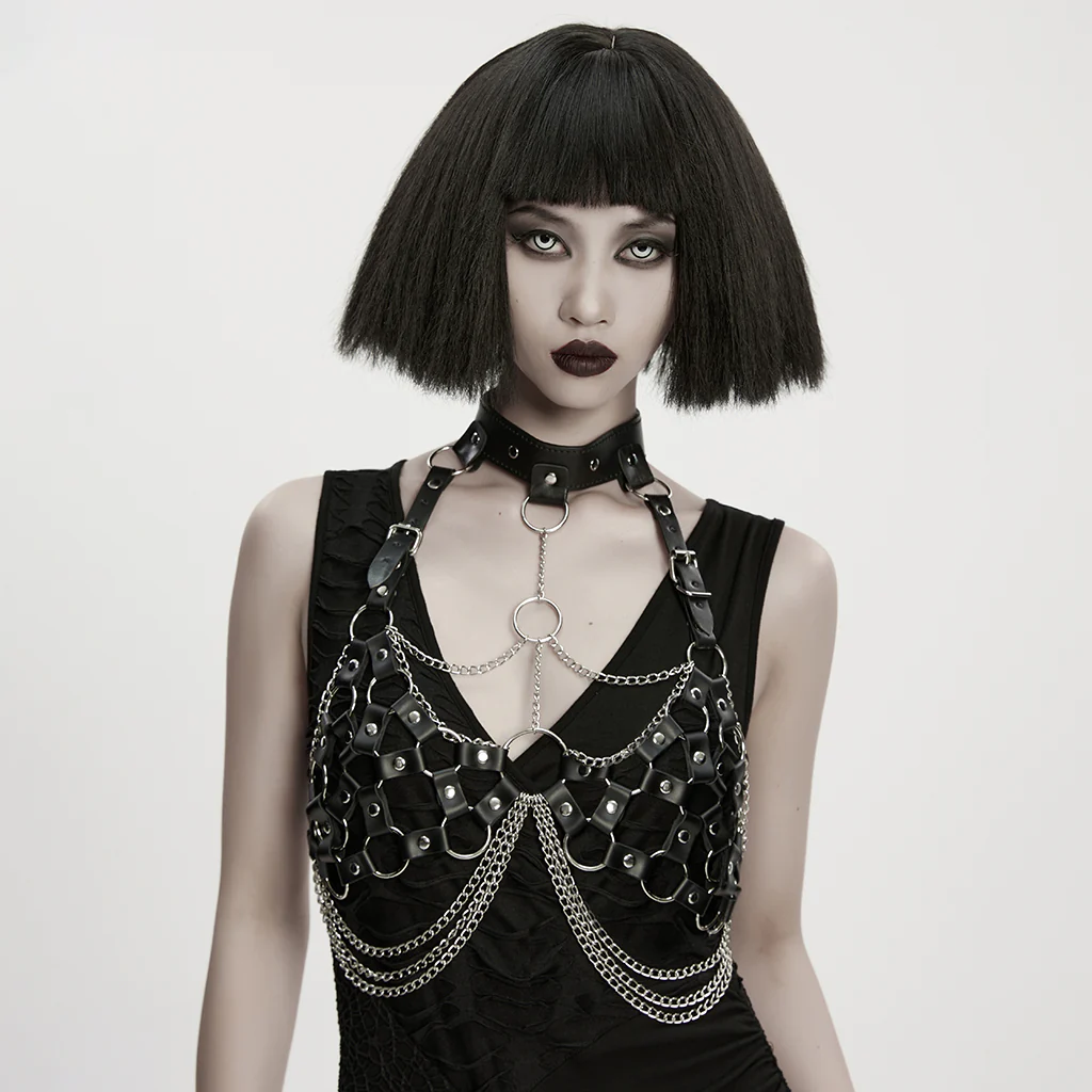 Sexy Punk Choker Chest Chain - Image 2