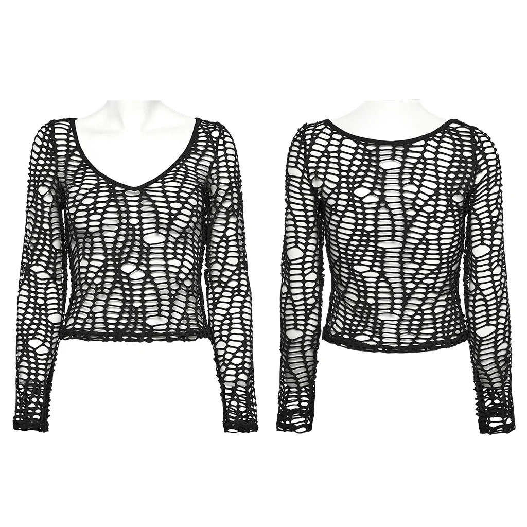Sexy Punk Mesh T-shirt - Image 5