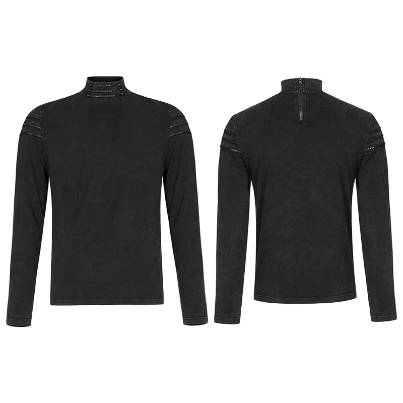 Simple everyday Gothic long sleeve T-shirt - Image 4