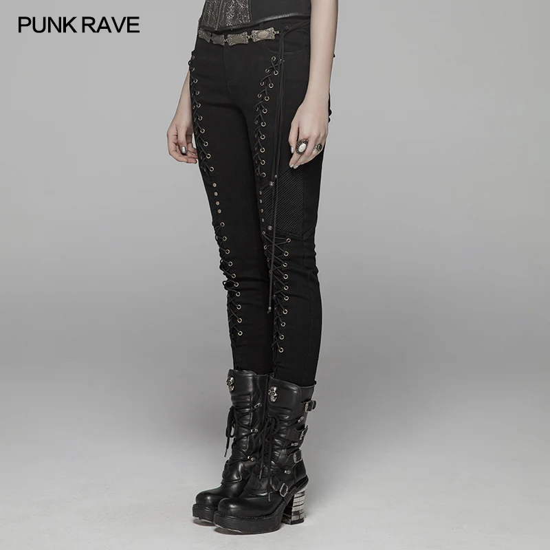 Steam Punk Elasticity Denim Rope Pant - Image 2