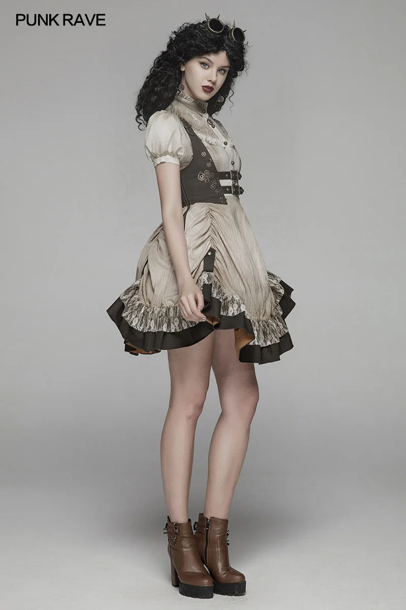 Steam Punk Lolita Dress With Lace-up Back - Image 12