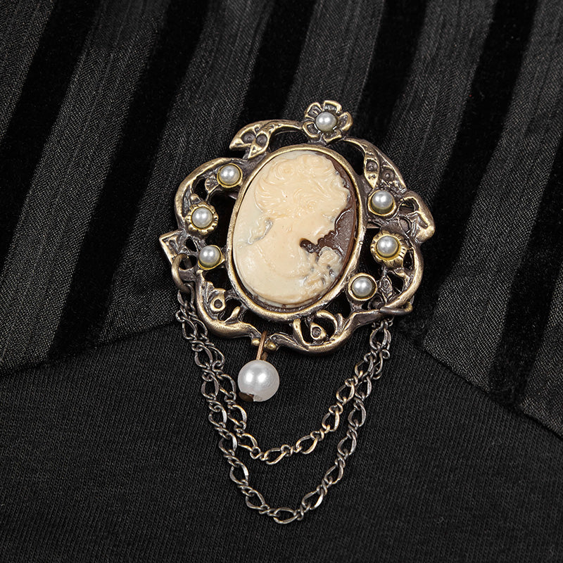 Steampunk Brooch See Through Short Sleeve T-shirt - Image 5