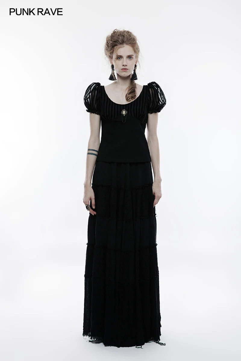 Steampunk Brooch See Through Short Sleeve T-shirt - Image 6