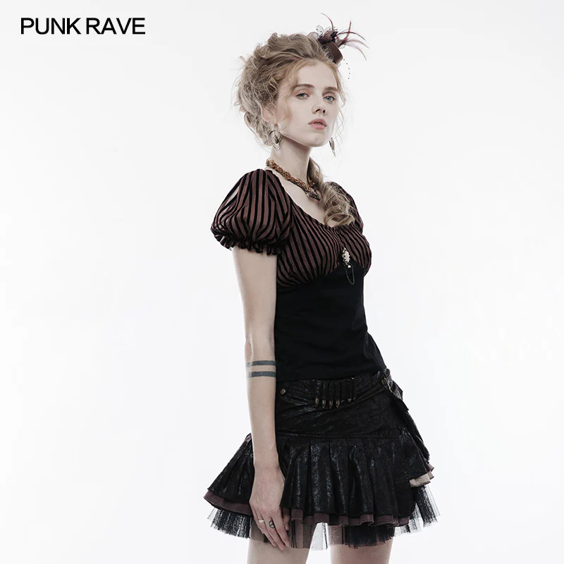 Steampunk Brooch See Through Short Sleeve T-shirt - Image 8