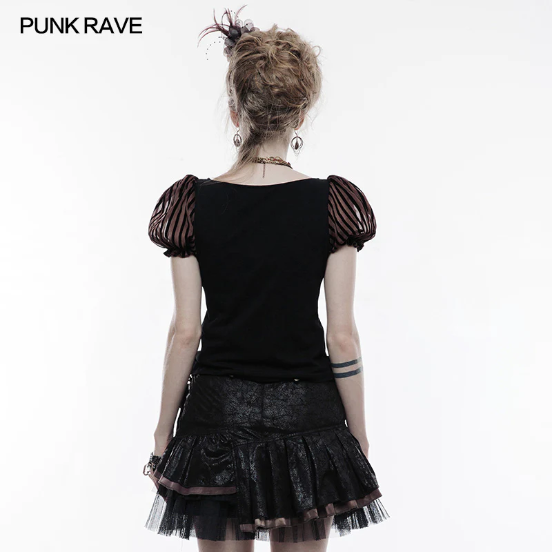 Steampunk Brooch See Through Short Sleeve T-shirt - Image 9
