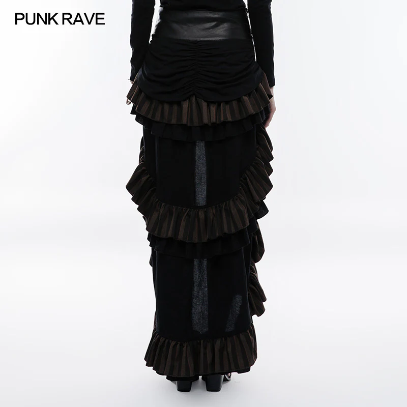 Steampunk Cotton And Linen Layered Punk Skirt - Image 3