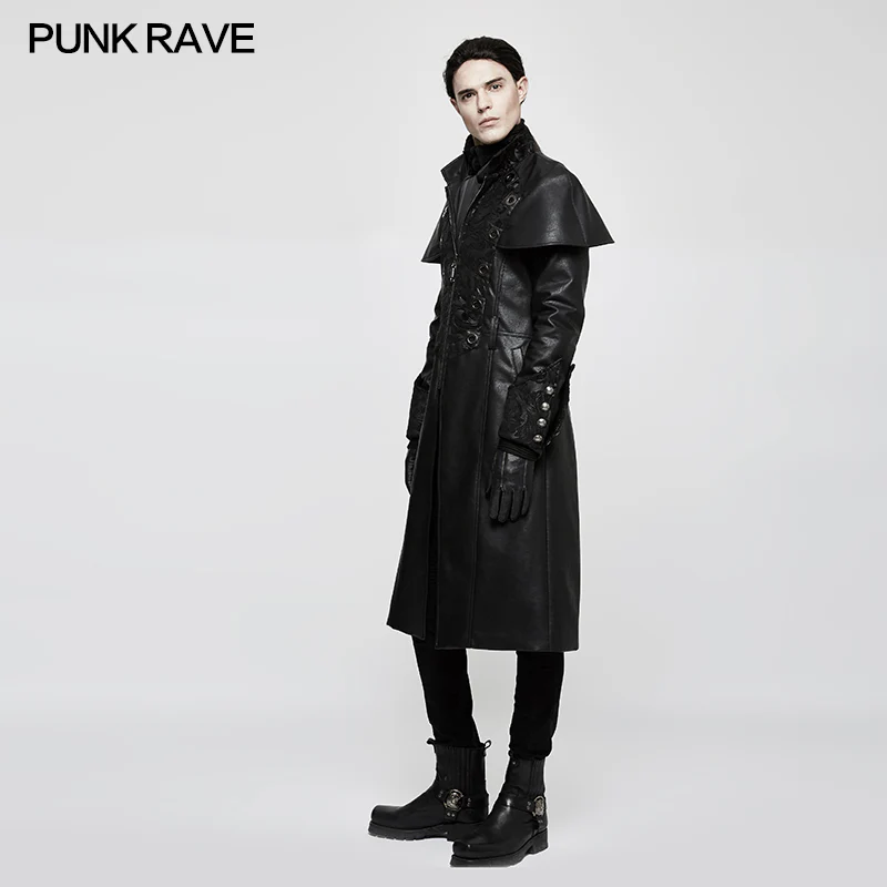 Steampunk Gorgeous Vintage Leather Punk Coat Medium Style - Image 2