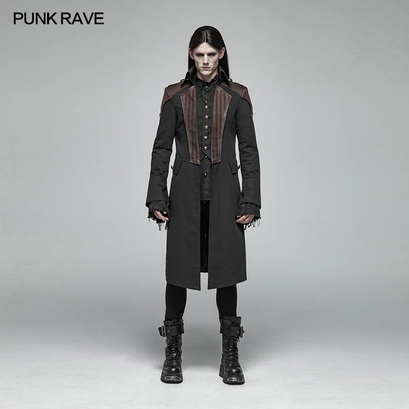 Steampunk Mens Mid-length Coat
