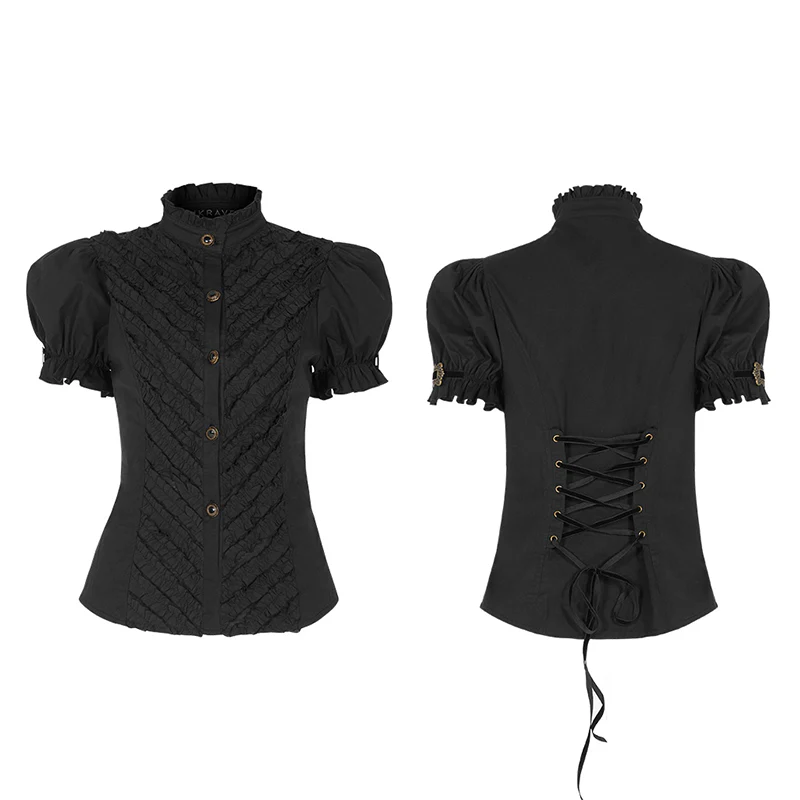 Steampunk short-sleeved shirt - Image 4