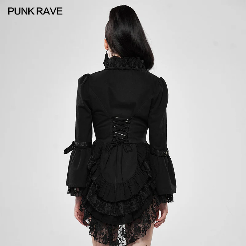 Steampunk stonewashing lace coat - Image 3