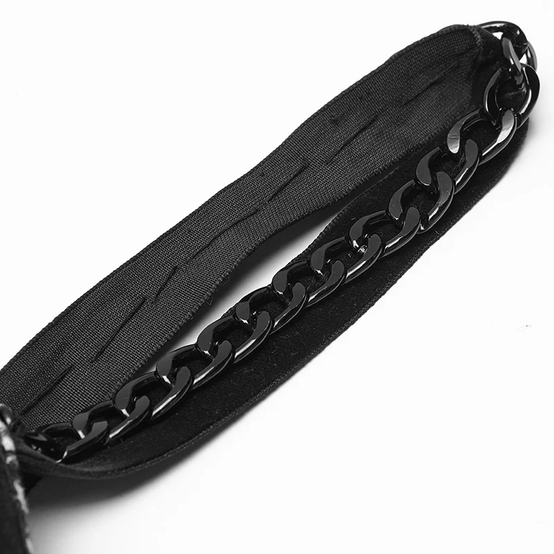 Swallow gird stitching suspenders punk little black dress - Image 5