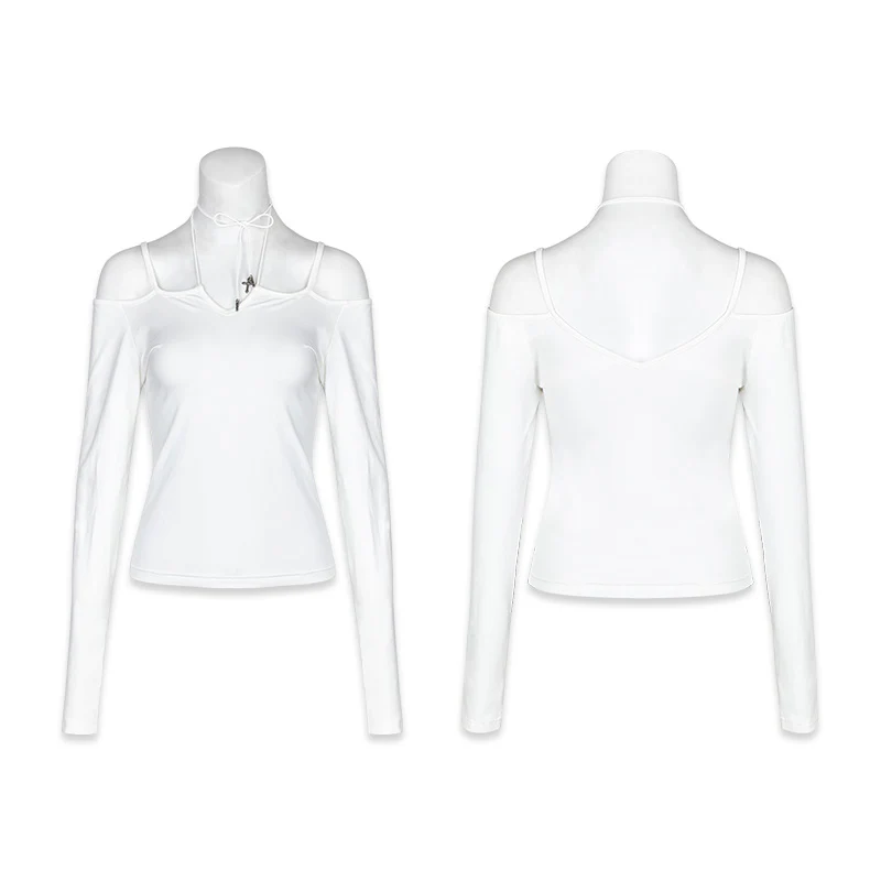 T Tie The Rope Strapless Long Sleeve Bottoming Shirts - Image 10