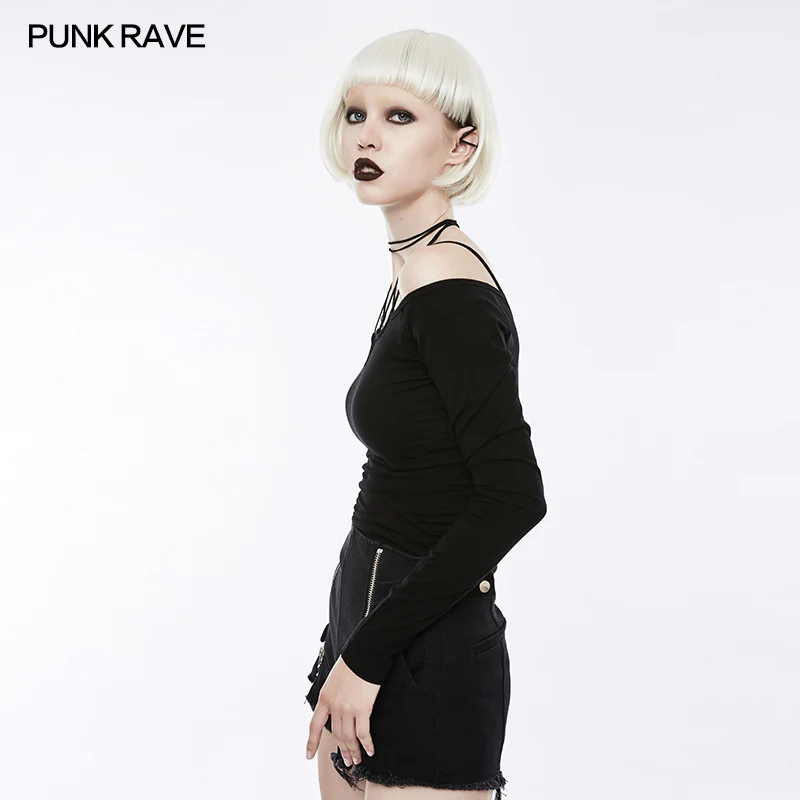 T Tie The Rope Strapless Long Sleeve Bottoming Shirts - Image 2