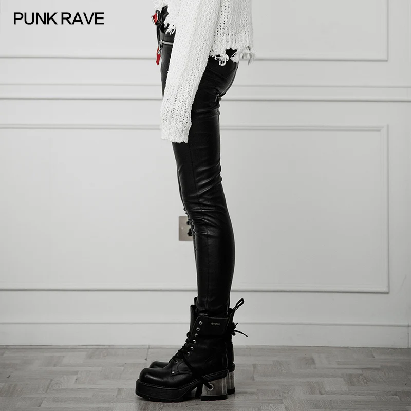 The soft, high-elastic denim fabric in contrast with elastic brush twill fabric Pants - Image 2