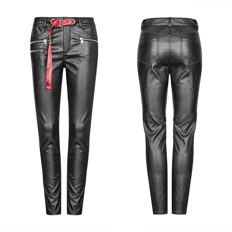 The soft, high-elastic denim fabric in contrast with elastic brush twill fabric Pants - Image 4