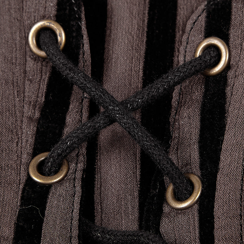 Transparent Striped Punk Shirt Steampunk Blouse - Image 10