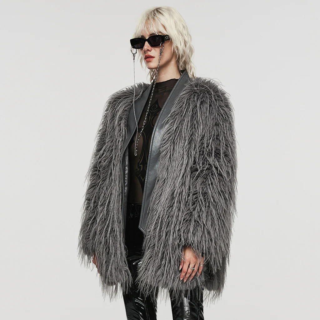 Untrimmed faux fur coat - Image 3