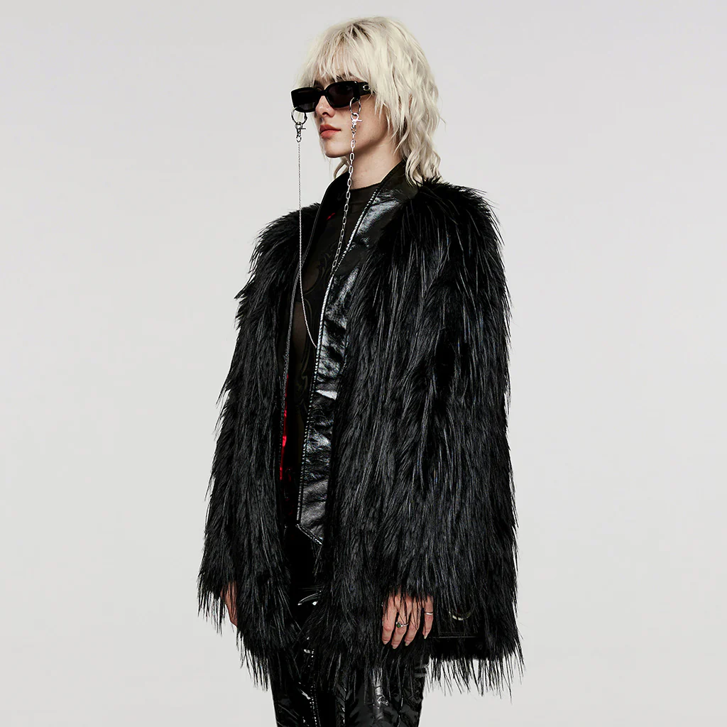 Untrimmed faux fur coat - Image 8