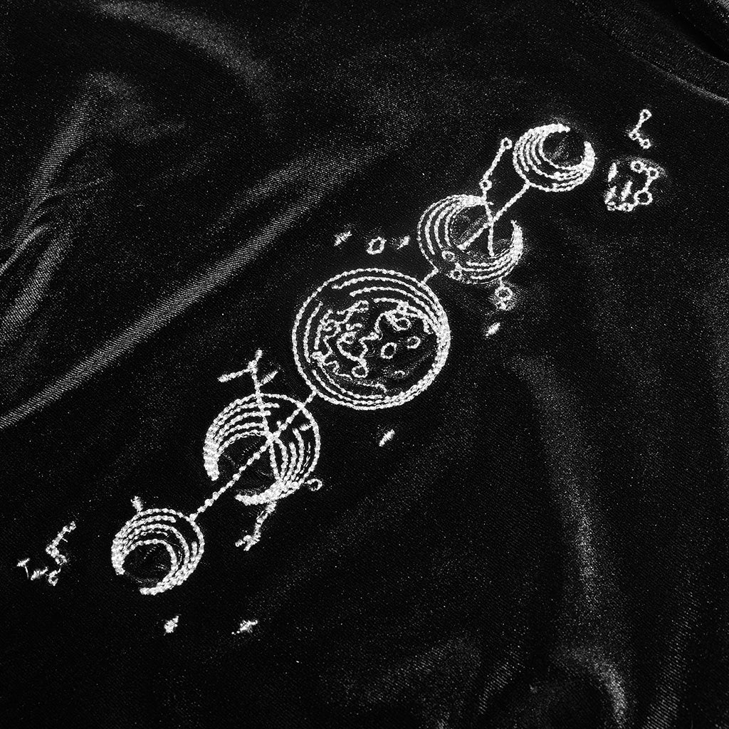 Velvet Japanese Embroidery Dress - Image 5