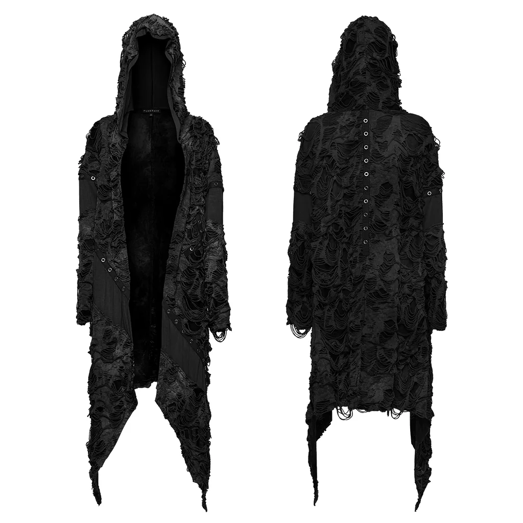 Wasteland Tie-dyedpunk decayed coat - Image 12