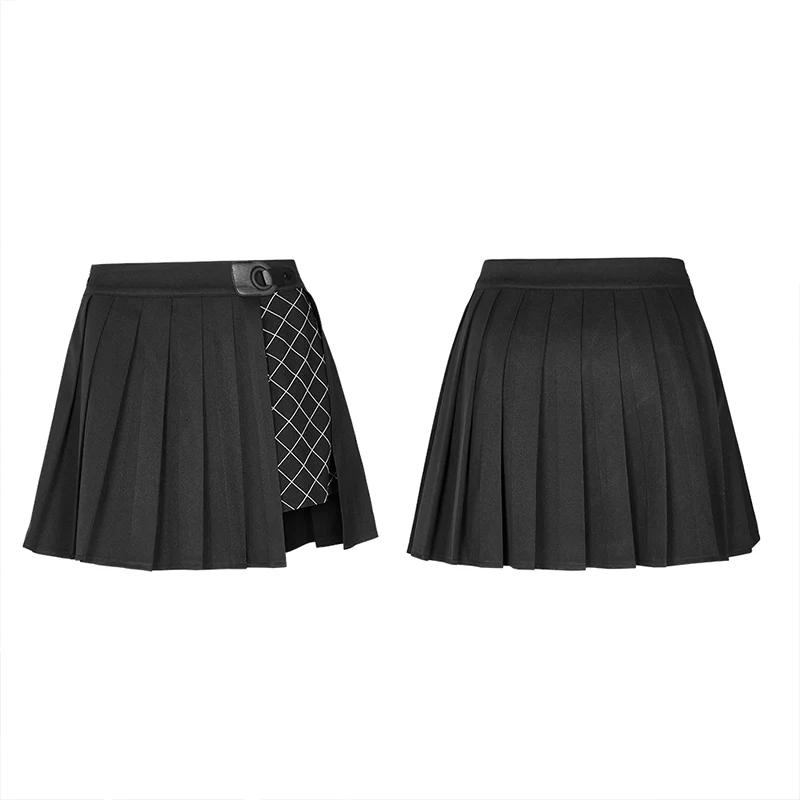 “wednesday”series playful PUNK pleated half skirt - Image 4