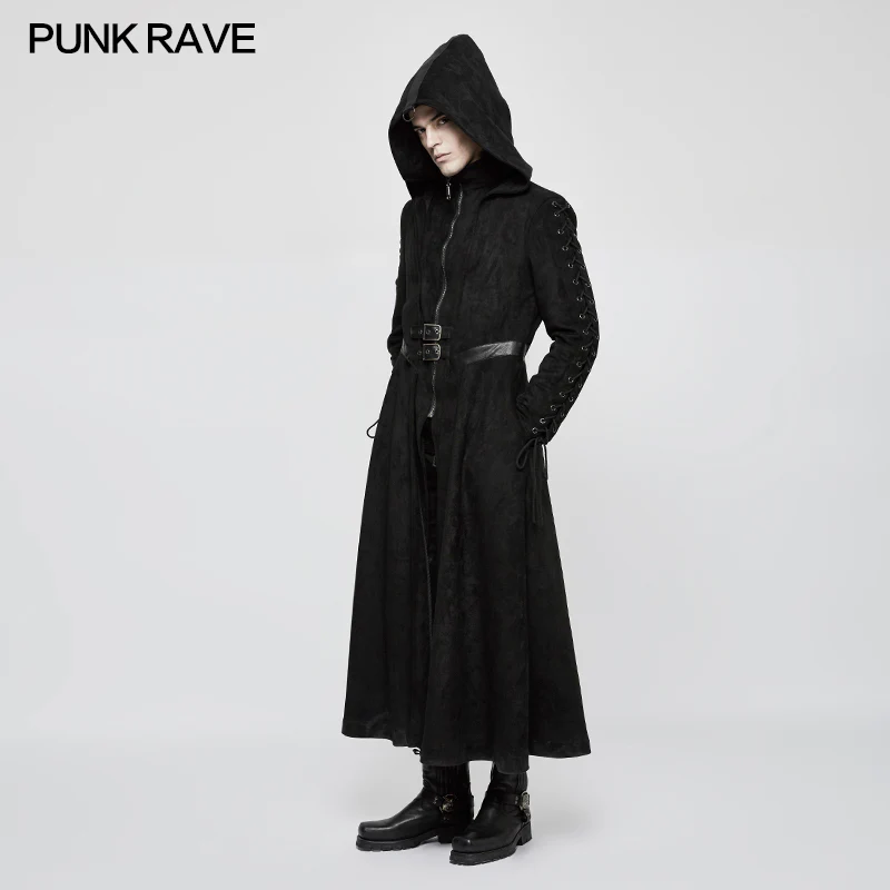 Winter Velvet Dark Angel Long Gothic Coat With Large Hat - Image 2